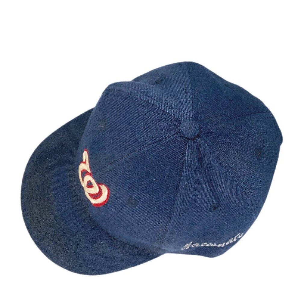 MLB Washington Nationals Blue Hat Cap Adjustable White Red Embroidered SpellOut - Picture 4 of 8